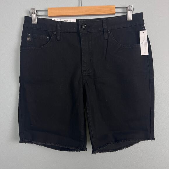 NWT Seven7 Women's 6 Bermuda Shorts Relaxed Fit Mid Rise Fray Hem Stretch Casual - Picture 5 of 15